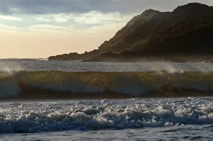 Images Dated 5th September 2019: Waves roll on to the beach - Solway coast at Port Mary Cove