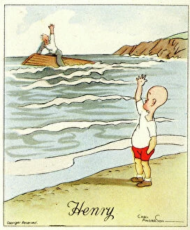 Emergency Collection: Waving not Drowning, Henry cartoon by Carl Anderson