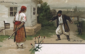 Anger Gallery: The Way Home - a drunken Russian man staggering home