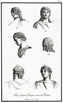 Ways Prints: Some of the ways in which Greek women did their hair, using diadems as ornaments