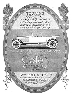 Cole Prints: W.Cole & Sons. Cole Cars. The Cole Imperial Touring Car Body
