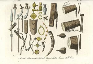 Weapons and musical instruments of the Gold Coast natives
