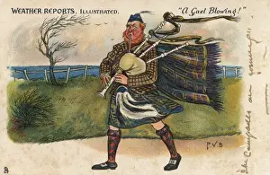 Bradshaw Prints: Weather Reports Illustrated - A Gael Blowing