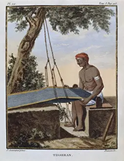Fait Prints: Weaver. Illustration from Voyage aux Indes orientales