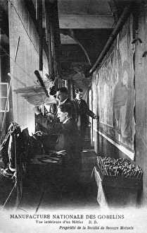 Images Dated 12th April 2012: Weavers working in a carpet factory