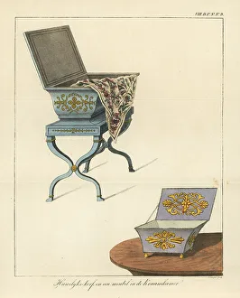 Needlework Prints: Wedding basket and nursery furniture