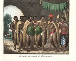 Ethnography Prints: Wedding ceremony among the Khoikhoi of South Africa