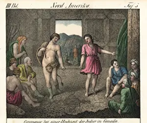 Wedding ceremony between natives of Canada