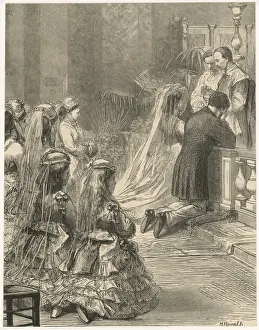 Wedding Couple at Altar