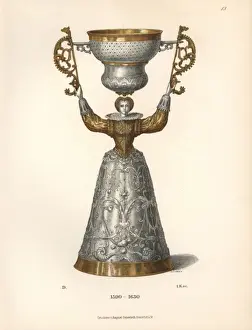 Wedding cup in silver and gilt from the 17th century