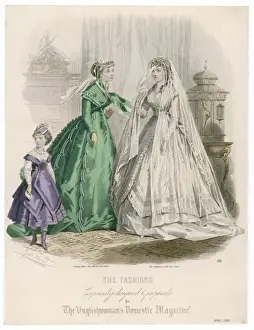Flounce Prints: Wedding Dress 1868