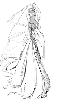 Images Dated 22nd August 2011: Wedding dress of Aphra Farquhar by Worth