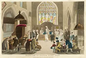 Brides Maids Prints: Wedding in an English church