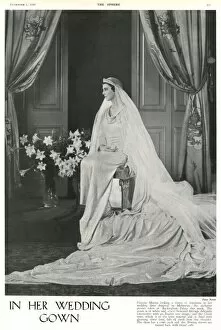 Images Dated 14th January 2011: In Her Wedding Gown - Princess Marina of Greece