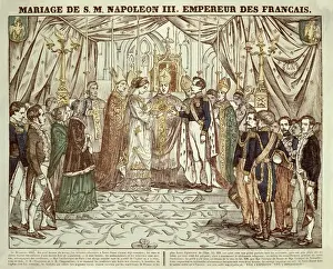 Dame Prints: Wedding of Napoleon III with Eugenia de Montijo