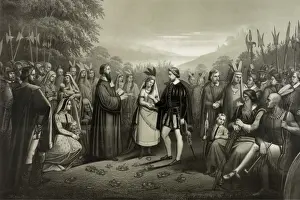 The wedding of Pocahontas with John Rolfe