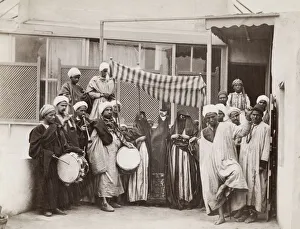 Wedding procession with musicians, Egypt