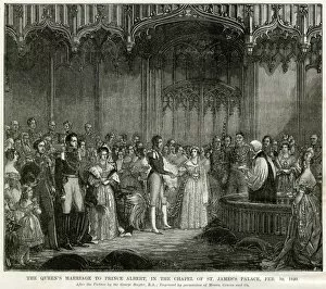 Images Dated 13th January 2016: Wedding of Queen Victoria to Prince Albert 1840