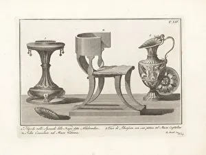 Vatican Museum Prints: Wedding tripod, consular chair and ewer
