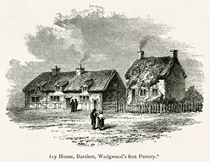 Ceramics Prints: Wedgwoods manufactory in Burslem