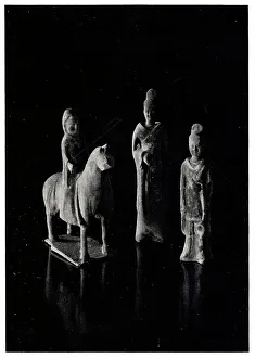 Trio Prints: Wei Dynasty Tomb Figures