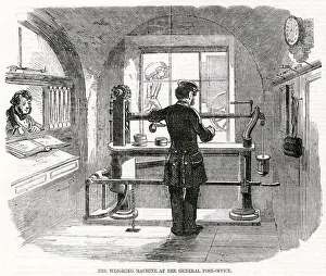 Weighing machine at the general Post Office 1856