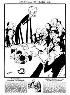Welcoming Prints: Welcoming Captain Lindbergh at Aero Club Dinner by Hynes