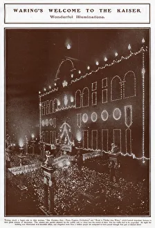 Visited Prints: Welcoming Kaiser - Warings Shop Illuminated 1907