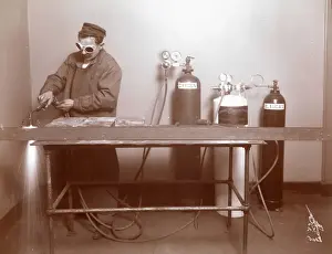 Welder welding