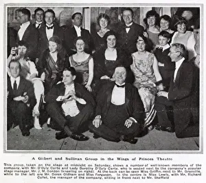 Well-known members of the D Oyly Carte Company on the stage at Princes Theatre including