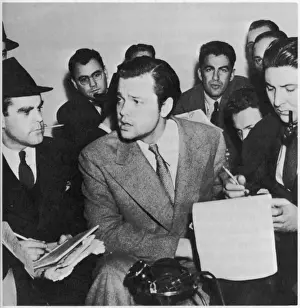 Wells Prints: Welles and Newsmen 1938
