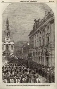 Greys Prints: Wellingtons funeral procession passing Somerset House