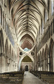 Images Dated 22nd April 2021: Wells Cathedral, Wells, Somerset, England - Nave - In 1338 the mason William Joy employed