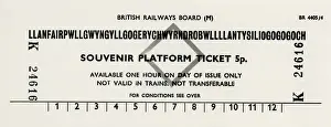 Longest Prints: Welsh Rail Ticket