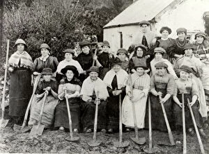 Pembrokeshire Collection: Welsh women road builders, South Wales