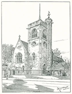 Messrs Prints: Welwyn Church Proposed New Tower