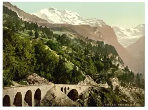 Wengern Prints: Wengern Alp Station, railway, Bernese Oberland, Switzerland
