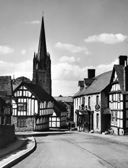 Steeple Prints: Weobley, a beautiful Herefordshire market town of old half-timbered houses