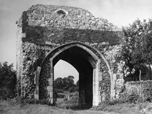 Remaining Prints: West Acre Priory gateway, Norfolk, England, the largest remaining fragment of this