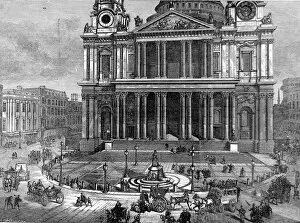 The West End of St. Pauls Cathedral, London, 1874