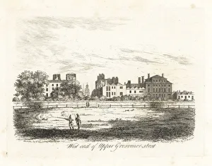 Antiquary Prints: West end of Upper Grosvenor Street, London, 1807