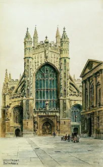 Paving Collection: West Front, Bath Abbey, Bath, Somerset