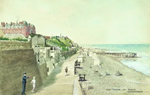 Breakers Prints: West Parade and beach, Sheringham, Norfolk