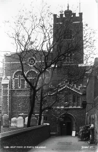 Gravestones Prints: West Front of St. Bart's the Great