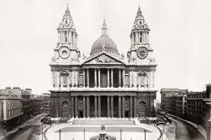 West front of St Pauls Cathedral, London