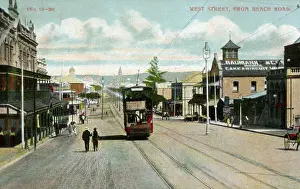 Durban Prints: West Street from Beach Road - Durban, South Africa