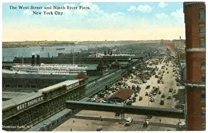 Piers Prints: West Street and North River Piers, New York City, USA