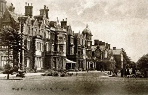 Sandringham Prints: West Front and Terrace, Sandringham, Norfolk