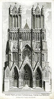1793 Collection: West View of Rheims Cathedral, France