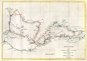 Russell Collection: Western Australia - Route of Expedition Under ?